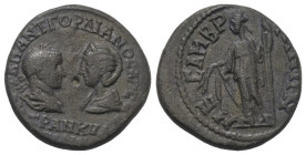 Thrakien. Mesembria. Gordianus III. (238 - 244 n. Chr.) und Tranquillina.

 Bronze.
Vs: Drapierte Büsten des Gordianus mit Lorbeerkranz und Panzer ...