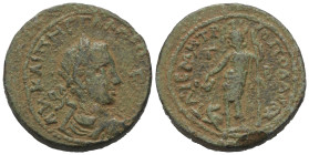 Kilikien. Tarsos. Gallienus (253 - 268 n. Chr.).

 Bronze.
Vs: Büste mit Lorbeerkranz, Paludament und Panzer rechts.
Rs: Dionysos mit Thyrsos und ...