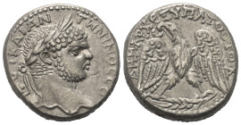 Zypern. Koinon von Zypern. Caracalla (197 - 217 n. Chr.).

 Tetradrachme (Billon). Ca. 215 - 217 n. Chr.
Vs: Kopf des Caracalla mit Lorbeerkranz re...
