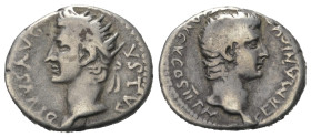 Kappadokien. Kaisareia (Caesarea). Germanicus (gest. 19 n. Chr.).

 Drachme (Silber). 33 / 34 n. Chr.
Vs: DIVVS AVGVSTVS. Kopf des Augustus mit Str...