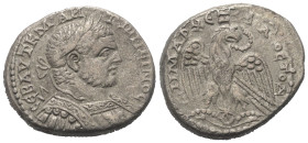 Seleukis und Pierien. Antiochia am Orontes. Caracalla (197 - 217 n. Chr.).

 Tetradrachme (Billon). Ca. 215 - 217 n. Chr.
Vs: Büste in Vorderansich...