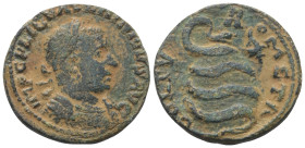 Phönikien. Tyros. Valerianus I. (253 - 260 n. Chr.).

 Bronze.
Vs: IMP C P LIC VALERIANVS AVG. Büsten des Valerianus mit Lorbeerkranz und Panzer re...