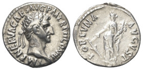 Nerva (96 - 98 n. Chr.).

 Denar (Silber). 97 n. Chr. Rom.
Vs: IMP NERVA CAES AVG P M TR P II COS IIII P P. Kopf mit Lorbeerkranz rechts.
Rs: FORT...