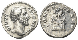 Antoninus Pius (138 - 161 n. Chr.). Divus Antoninus Pius.

 Denar (Silber). 161 n. Chr. (unter Marcus Aurelius). Rom.
Vs: DIVVS ANTONINVS. Kopf rec...