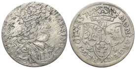 Polen. Königreich. Johann II. Kasimir (1649-1668).

 Sechsgröscher (Szostak, Silber). 1657. Krakow (Krakau).
Vs: Bekrönte Büste rechts.
Rs: Wappen...