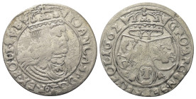 Polen. Königreich. Johann II. Kasimir (1649-1668).

 Sechsgröscher (Szostak, Silber). 1662 GBA. Lwow.
Vs: Bekrönte Büste rechts.
Rs: Wappen, Nomin...