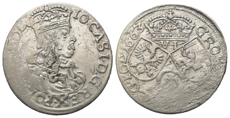 Polen. Königreich. Johann II. Kasimir (1649-1668).

 Sechsgröscher (Szostak, S...