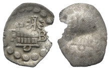 Schweiz. Fribourg - Stadt.

 Halbpfennig (Billon). o. J.
Vs: Burg zwischen F - B. Darüber Adler.

13 mm.
HMZ 2-251 d.
 Sehr schön.