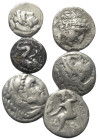 Griechische Münzen - Lots.


Unter anderem: Alexander III. (Königreich Makedonien) / Antiochos VIII (Königreich der Seleukiden).

Lot (6 Stück, S...