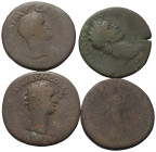 Römische Münzen - Lots. Kaiserzeit.


Lot (4 Stück, Bronze): Sesterzen des Vespasianus (69 - 79 n. Chr.) (2x) und Domitianus (81 - 96 n. Chr.) (2x)...