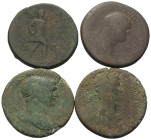 Römische Münzen - Lots. Kaiserzeit.


Lot (4 Stück, Bronze): Sesterzen des Vespasianus (69 - 79 n. Chr.), Nerva (96 - 98 n. Chr.), Traianus (98 - 1...