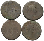 Römische Münzen - Lots. Kaiserzeit.


Lot (4 Stück, Bronze): Sesterzen des Titus (79 - 81 n. Chr.), Nerva (96 - 98 n. Chr.) (2x) und Hadrianus (117...