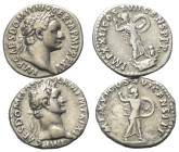 Römische Münzen - Lots. Kaiserzeit.


Lot (2 Stück, Silber): Denare des Domitianus (81 - 96 n. Chr.).

Sehr schön.

Verkauft wie besehen, keine...