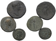 Römische Münzen - Lots. Kaiserzeit.


Lot (3 Stück, Bronze): Sesterz des Hadrianus (117 - 138 n. Chr.), Dupondius des Commodus (177 - 192 n. Chr.) ...
