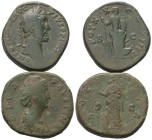 Römische Münzen - Lots. Kaiserzeit.


Lot (2 Stück, Bronze): Sesterzen des Antoninus Pius (138 - 161 n. Chr.) und Faustina I. (gest. 141 n. Chr.)....