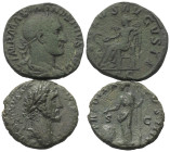 Römische Münzen - Lots. Kaiserzeit.


Lot (2 Stück, Bronze): As des Antoninus Pius (138 - 161 n. Chr.) und Sesterz des Maximinus I. Thrax (235 - 23...