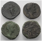 Römische Münzen - Lots. Kaiserzeit.


Lot (4 Stück, Bronze): Sesterzen des Marcus Aurelius (161 - 180 n. Chr.), Septimius Severus (193 - 211 n. Chr...