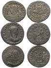 Römische Münzen - Lots. Kaiserzeit.


Lot (3 Stück, Bronze): Antoniniane des Probus (276 - 282 n. Chr.) (2x) und Maximianus I. Herculius (285 - 310...