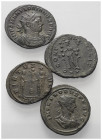 Römische Münzen - Lots. Kaiserzeit.


Lot (4 Stück, Kupfer): Antoniniane des Probus (276 - 282 n. Chr.) (2x), Florianus (276 n. Chr.) und Carinus (...