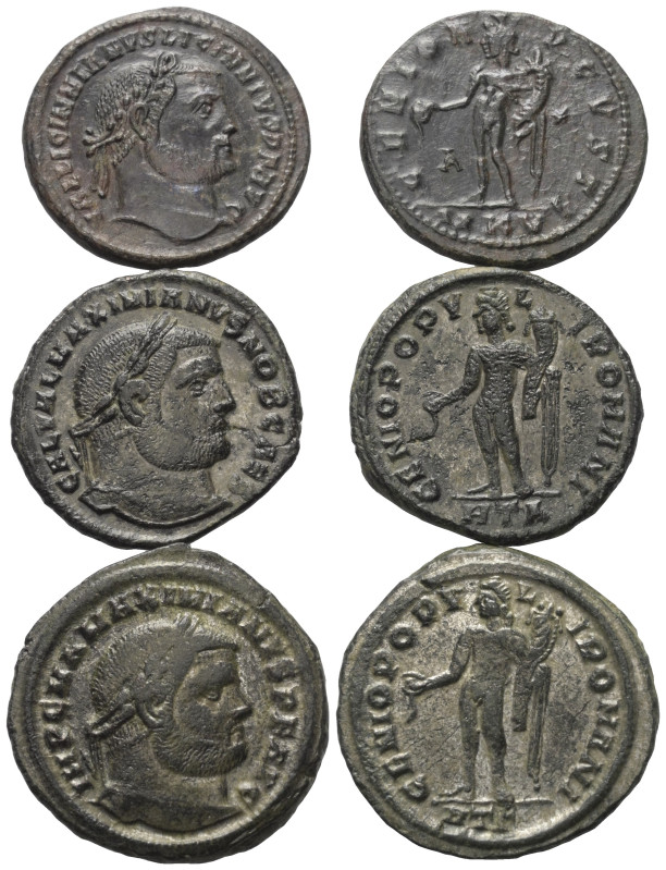 Römische Münzen - Lots. Kaiserzeit.


Lot (3 Stück, Bronze): Follis des Maxim...