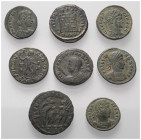 Römische Münzen - Lots. Kaiserzeit.


Lot (8 Stück, Bronze): Kleinbronzen.
Unter anderem: Crispus (Caesar 317 - 326 n. Chr.) (3x), Constantius II....