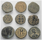 Byzantinische Münzen - Lots.


Verschiedene Herrscher.

Lot (9 Stück, Bronze): ca. 5. - 7. Jhdt. n. Chr.

Sehr schön - fast sehr schön.

Verk...