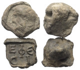 Siegel, Plomben, Tesserae - Lots.


Verschiedene Plomben.

Lot (2 Stück, Blei): ca. 2. - 5. Jhdt. n. Chr.

Sehr schön.

Verkauft wie besehen,...
