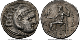 MACEDONIAN KINGDOM. Alexander III the Great (336-323 BC). AR drachm (17mm, 4.13 gm, 12h). NGC AU 5/5 - 2/5. Posthumous issue of Colophon, 310-301 BC. ...