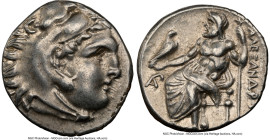 MACEDONIAN KINGDOM. Alexander III the Great (336-323 BC). AR drachm (17mm, 4.28 gm, 5h). NGC XF 4/5 - 5/5. Early posthumous issue of Lampsacus, ca. 32...