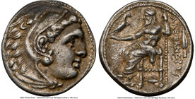 MACEDONIAN KINGDOM. Alexander III the Great (336-323 BC). AR drachm (16mm, 4.28 gm, 12h). NGC XF 5/5 - 3/5, marks. Early posthumous issue of Colophon,...
