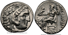 MACEDONIAN KINGDOM. Alexander III the Great (336-323 BC). AR drachm (17mm, 11h). NGC XF. Early posthumous issue of Colophon, ca. 319-310 BC. Head of H...