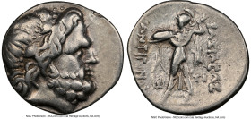 MACEDONIAN KINGDOM. Antigonus II Gonatas (277-239 BC). AR drachm (18mm, 3.86 gm, 11h). NGC VF 4/5 - 4/5. Amphipolis, after 271/0 BC. Wreathed head of ...