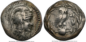 ATTICA. Athens. Ca. 2nd-1st centuries BC. AR drachm (20mm, 12h). NGC Choice Fine. New style coinage, ca. 148-138 BC(?). Head of Athena right, wearing ...