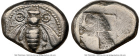 IONIA. Ephesus. Ca. 5th century BC. AR drachm (14mm, 3.33 gm). NGC Choice VF 5/5 - 4/5. Bee with spiral antennas, no front legs, and curved wings; E i...