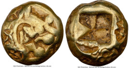 LYDIAN KINGDOM. Alyattes or Walwet (ca. 610-546 BC). EL 1/12 stater or hemihecte (7mm, 1.17 gm). NGC Choice Fine 5/5 - 1/5, countermarks. Lydo-Milesia...