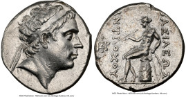 SELEUCID KINGDOM. Antiochus III the Great (222-187 BC). AR tetradrachm (27mm, 17.04 gm, 4h). NGC Choice XF 5/5 - 3/5, brushed. Ecbatana, 210 BC. Diade...