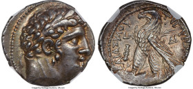PHOENICIA. Tyre. 126/5 BC-AD 65/6. AR shekel (30mm, 14.14 gm, 12h). NGC AU 4/5 - 4/5. Dated Civic Year 50 (77/6 BC). Laureate head of Melqart right, l...