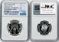 Charles III silver Proof "King Charles III Coronation" 50 Pence 2023 PR70 Ultra Cameo NGC, Mintage: 14,910. First Releases. HID09801242017 © 2024 Heri...