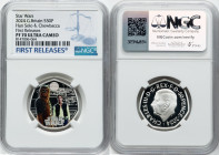 Charles III silver Colorized Proof "Han Solo & Chewbacca" 50 Pence 2024 PR70 Ultra Cameo NGC, Mintage: 12,510. Star Wars series. First Releases. HID09...