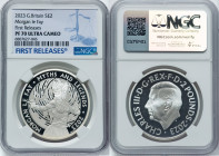 Charles III silver Proof "Morgan le Fay" 2 Pounds (1 oz) 2023 PR70 Ultra Cameo NGC, Mintage: 2,510. Myths and Legends series. First Releases. HID09801...