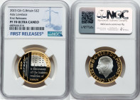 Charles III gilt-silver Proof "Ada Lovelace" 2 Pounds 2023 PR70 Ultra Cameo NGC, Mintage: 1,760. Edge Inscription: INNOVATION IN SCIENCE LOVELACE. Fir...