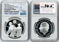 Charles III silver Proof "Luke Skywalker & Princess Leia" 2 Pounds (1 oz) 2023 PR70 Ultra Cameo NGC, Mintage: 3,010. Star Wars series. First Releases....