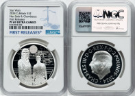 Charles III silver Proof "Han Solo & Chewbacca" 2 Pounds (1 oz) 2024 PR69 Ultra Cameo NGC, Mintage: 3,010. Star Wars series. First Releases. HID098012...