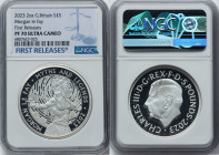 Charles III silver Proof "Morgan le Fay" 5 Pounds (2 oz) 2023 PR70 Ultra Cameo NGC, Mintage: 510. Myths and Legends series. First Releases. HID0980124...