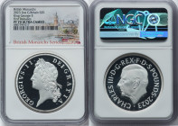 Charles III silver Proof "King George II" 5 Pounds (2 oz) 2023 PR70 Ultra Cameo NGC, Mintage: 606. British Monarchs series. First Releases. HID0980124...