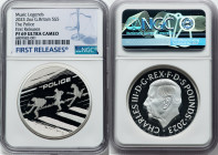 Charles III silver Proof "The Police" 5 Pounds (2 oz) 2023 PR69 Ultra Cameo NGC, Mintage: 706. Music Legends series. First Releases. HID09801242017 © ...