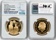Charles III gold Proof "Han Solo & Chewbacca" 100 Pounds (1 oz) 2024 PR70 Ultra Cameo NGC, Mintage: 260. Star Wars series. First Releases. HID09801242...
