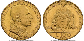 Pius XII gold 100 Lire Anno XI (1949) MS66 NGC, Rome mint, KM39. Mintage: 1,000. Last date in series. HID09801242017 © 2024 Heritage Auctions | All Ri...