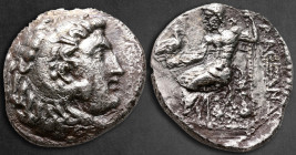 Eastern Europe. Uncertain mint. Imitations of Alexander III and his successors circa 300 BC. Tetradrachm AR