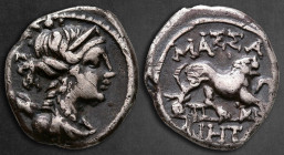 Gaul. Massalia circa 125-90 BC. Drachm AR
